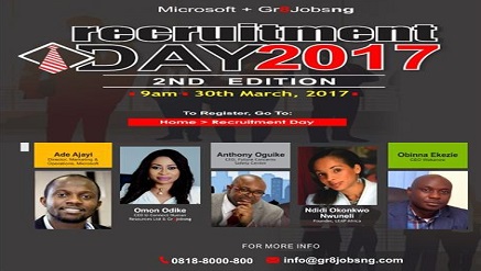 Microsoft, Gr8jobsng to Boost Youth Employment Via “Recruitment Day”