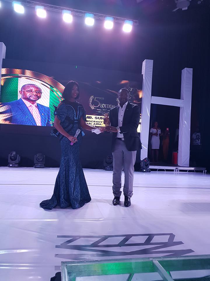 Sunday Dare honored with Democracy Heroes Award
