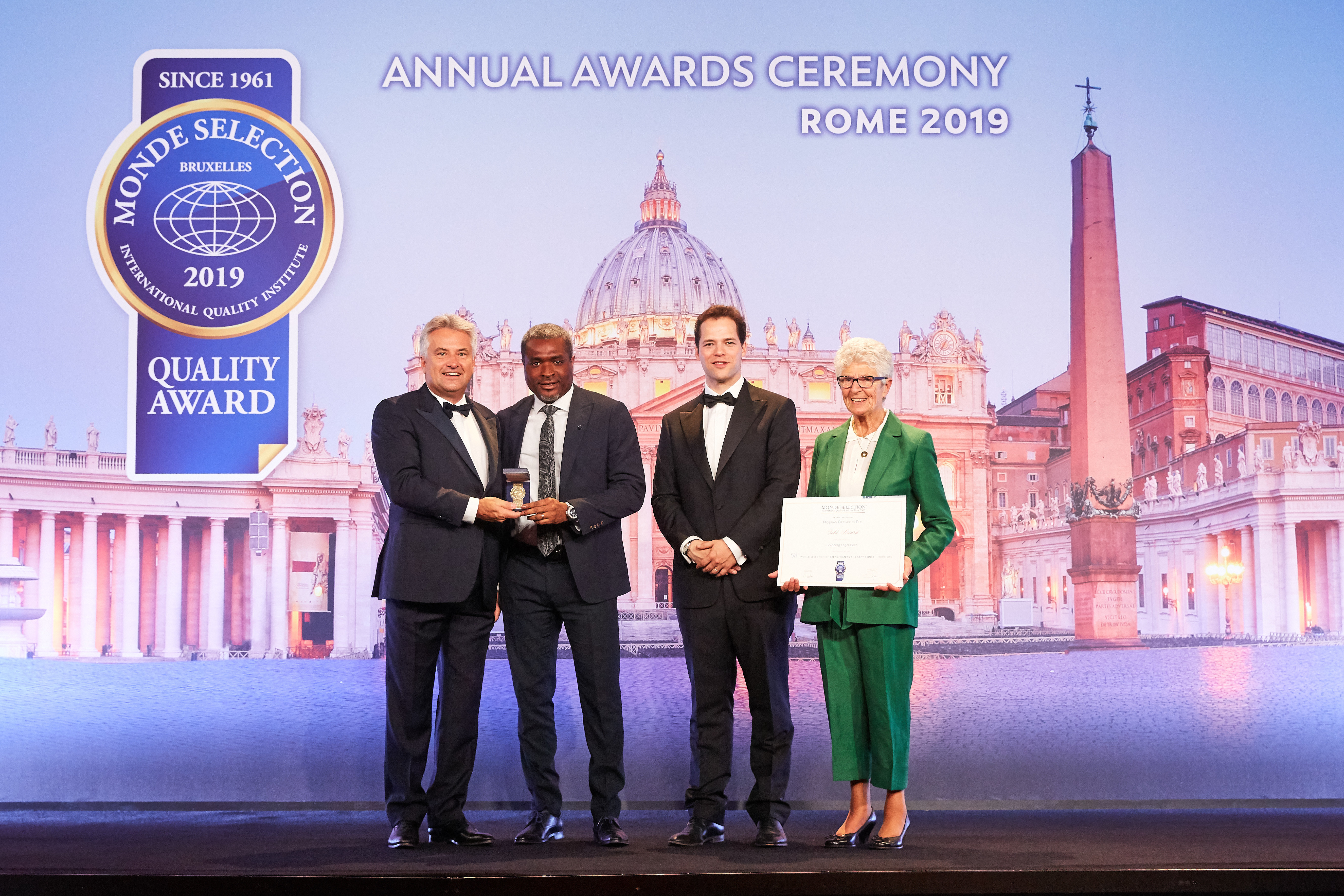 Nigerian Breweries PLC Receives Prestigious International Monde Gold Quality Awards For Gulder, Goldberg and STAR