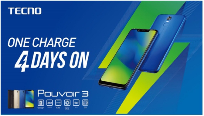 One Charge, 4 Days on, TECNO 5000mAh Big Battery Smartphone Pouvoir 3 is now Available