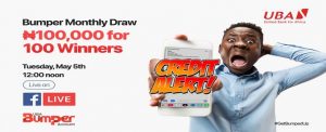 UBA Rewards 100 Customers with N100,000 amid COVID 19 Meltdown