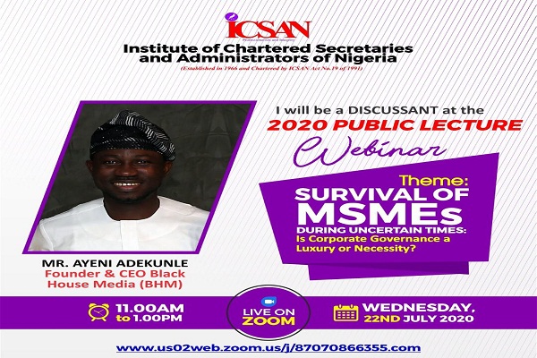 BHM Founder, Ayeni Adekunle Joins Ndidi Nwuneli, Others To Discuss Nigeria’s Business Community & MSMEs