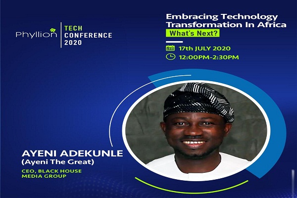 BHM Founder, Ayeni Adekunle to Speak At 2020 Phyllion Tech PR Conference