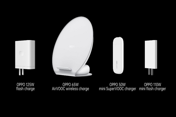 OPPO Unveils 125W Flash Charge, 65W Airvooc Wireless Flash Charge And 50W Mini Supervooc Charger
