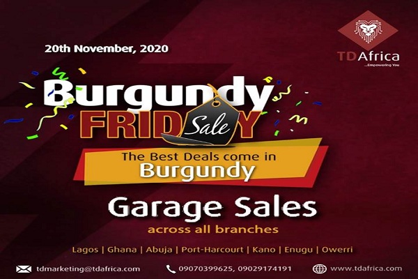 TD Africa Promises Massive Deals @ Burgundy Friday Garage Sale