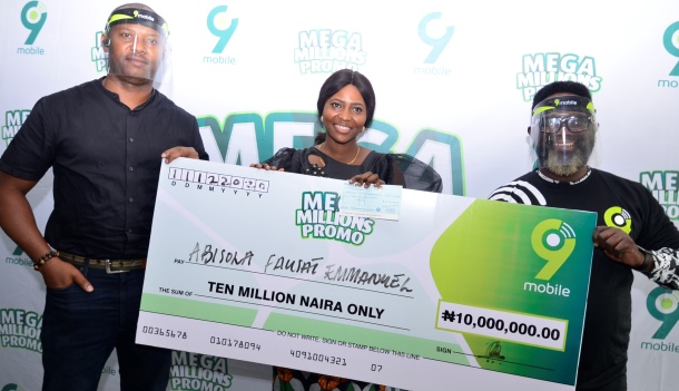 Lucky 9mobile Customer Wins N10million Grand Prize as Mega Millions Promo Ends