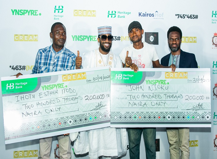 Heritage Bank and D'banj's CREAM Platform Dole out Millions to April Draw Winners
