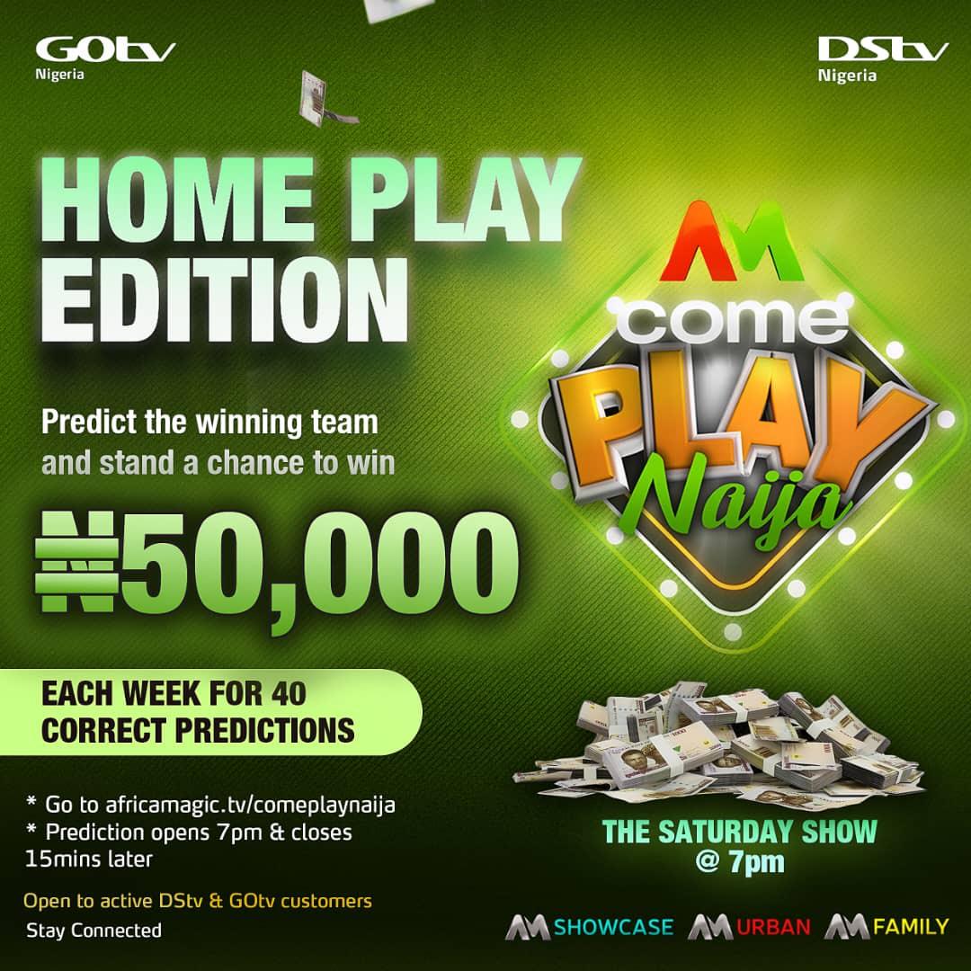 Multichoice Dangles N2m on DStv & GOtv Viewers in ‘Come Play Naija' Home Play Edition