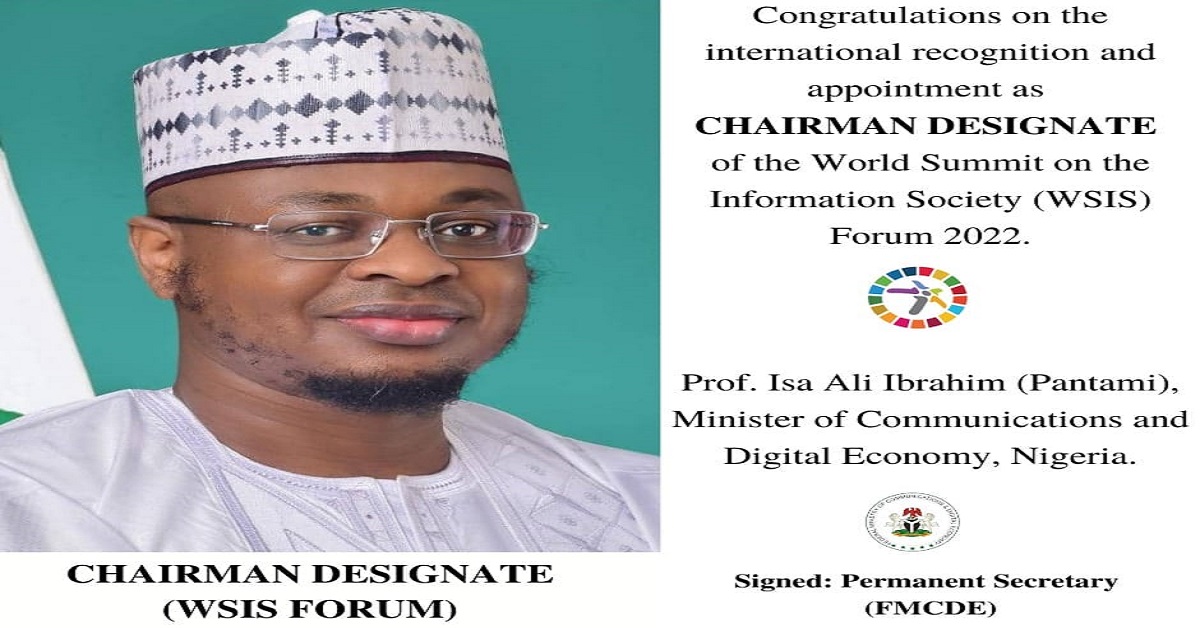 ITU Appoints Pantami to Chair World Summit on WSIS Forum 2022