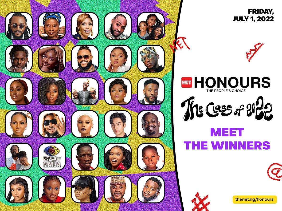 ID Africa Reveals Full List of 2022 NET Honours People's Choice Awards Winners
