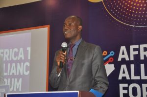 Dr. Austine Nwaulune, Director, Digital Economy, Nigerian Communications Commission (NCC) delivering the keynote address on behalf of the Executive Vice Chairman of NCC (Prof. Umar Garba Danbatta) at the event.