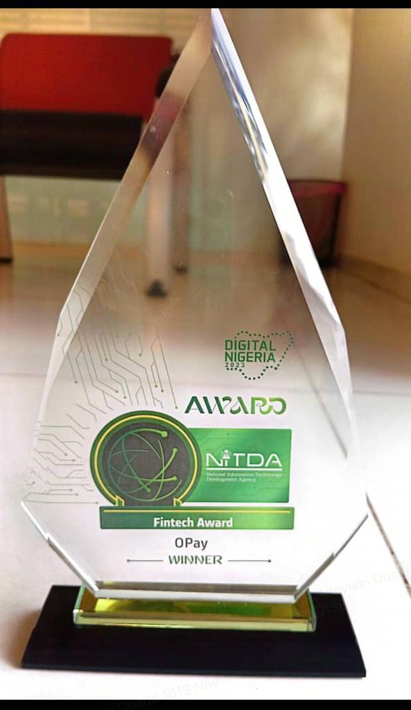 OPay EmergesWinner in Fintech Category of NITDA’s Digital Nigeria 2023 Awards