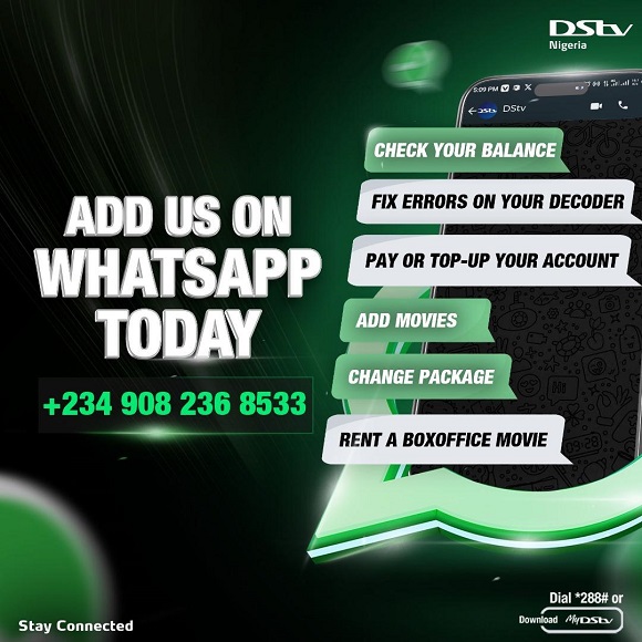 How You Can Manage Your DStv Account Via WhatsApp Self-Service