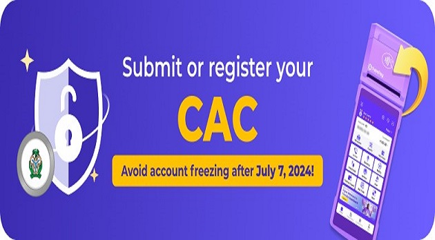 PalmPay POS Operators Urged to Register or Submit their CAC Certificate to Prevent Account Freezing