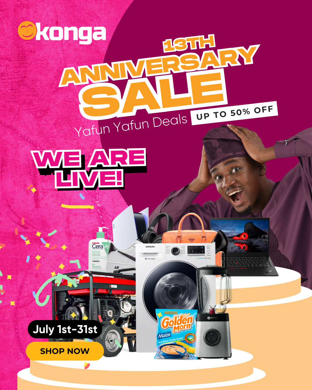 Konga Turns 13, Unveils Bumper Deals to Celebrate Milestone