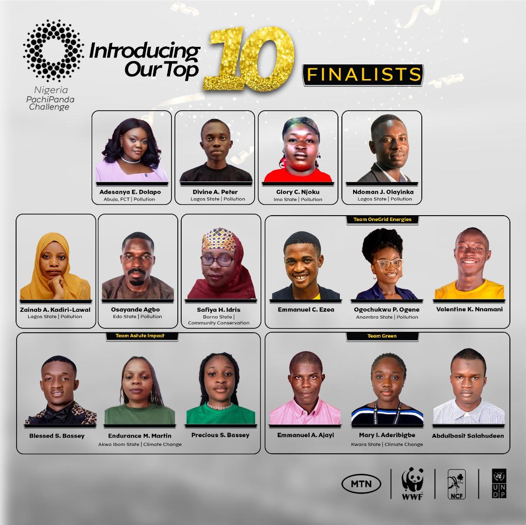MTN Nigeria, WWF/NCF and UNDP Nigeria Announce the Top 10 Finalists of 2025 Nigeria PachiPanda Challenge