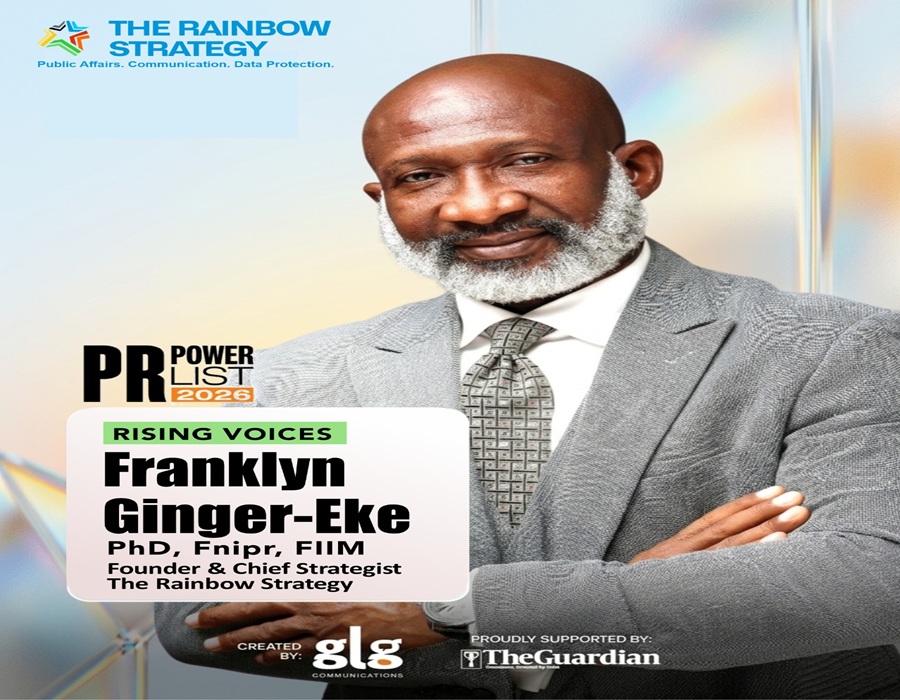 Franklyn Ginger-Eke CEO The Rainbow Strategy Honoured with PR Power List 2026 Rising Voices Award