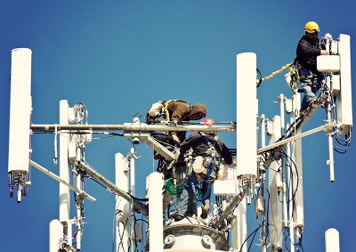 Telecommunication Professionals working on a tower