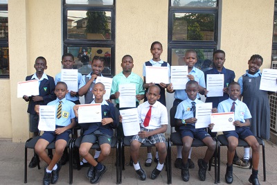 Pic: from Left from Row - David, Micheal, Benedict, Kachi , Jomiloju, From left back row-Noel,Chinedu,Chiamaka,Marovieno, Morinsola, Godwill, Inioluwa, Mofiyinfoluwa