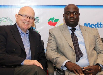 l-r: Prof. Jim Rice, Project Director, Management Sciences for Health, USA and  Guest Speaker at West African Health (WAH) 2013; and Dr. Wale Alabi, CEO WAH