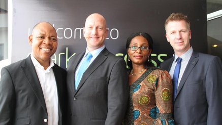 Pix 1(L-R): Director, Business Segment, Etisalat Nigeria, Lucas Dada; guest   speaker, Rob Mollien; Deputy Director, Enterprise Development  Centre (EDC)   Pan-Atlantic University, Nneka  Okekearu and guest speaker, Emiel Lensen, at   the Etisalat Market Access Lite, in partnership with EDC, held in Lagos yesterday.