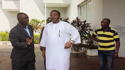 (L-r): Benjamin Okewu, national president, Air Transport Services Senior Staff Association Of Nigeria (ATSSSAN), Suleiman Yahyah, chairman, Board of Directors, Nigerian Aviation Handling Company Plc, (Nahco Aviance) and Oludaisi Akinbogun, Nahco Aviance\'s branch chairman  of ATSSSAN at the national executive council meeting of the ATSSSAN held in Ogun State recently.