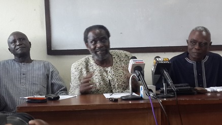 (L-r): Captain (rtd) John Oyikutu, Chief Executive officer, Centurion Security & Safety Consult, Captain  Dele Ore, president, Aviation RoundTable (ART) and Ade Obadofin, chief executive officer, Aeroconsult, during a press conference in Lagos.