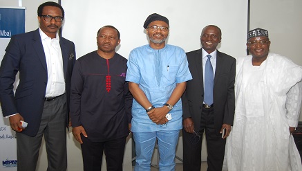 (L-R) Tolu Ogunkoya, president, Media Independent Practitioners Association of Nigeria (MIRAN), Kola Oyeyemi, president, Advertisers Association of Nigeria (ADVAN), Emeka Mba, director-general, National Broadcasting Commission (NBC), Femi Ayeni, managing director, Ultima Productions and Alhaji Bello Kankarofi, registrar/ceo, Advertising Practitioners Council of Nigeria, at the joint breakfast session organised by ADVAN and MIRAN in  Lagos…recently.