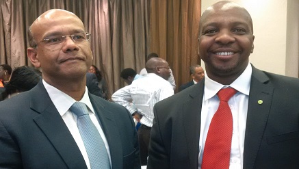 (L-r): Kamal Ramsingh, director, Africa Technology Leader and Tawanda Gumbo, transitional leader, both of Deloittee Consulting, during Deloitte Tech Trends 2014, held in Lagos.