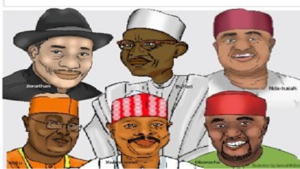 Cartoon illustration of Potential Nigeria’s Presidents...Leadership Photo