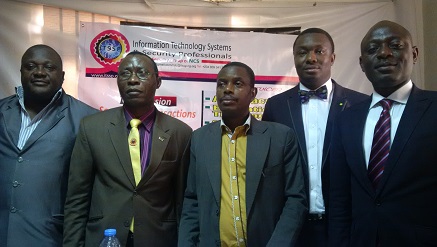 (L-r): Jide Awe, chairman, Publicity, Events and Trade Services Committee (NCS), Rogba Adeoye, president of ITSSP and a fellow of NCS, Akinseye Damilola, chairman, NCS Lagos Chapter, Tope Aladenusi, partner, Akintola Williams Deloitte and Wilfred Mamah, a representative of Accenture during Information Technology Systems and Security Professionals (ITSSP), inaugural roundtable conference, held in Lagos.