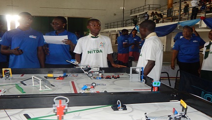 Some of the contestants and the judges during FLL in Lagos recently.