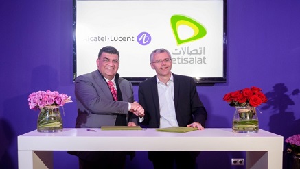 Alcatel-Lucent, Etisalat officials at the event