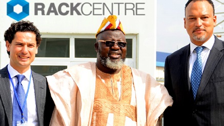 l-r:  Maher Jarmakani, Group Co-CEO, Jagal; Barrister Adebayo Shittu, Minister of Communication; and Ayotunde Coker, Managing Director, Rack Centre