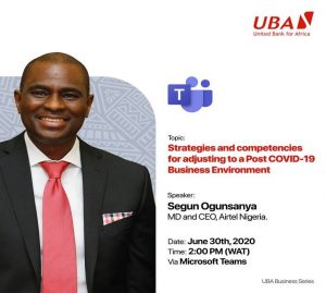 Ogunsanya, Airtel MD Advices SMEs to Invest in Technology @ UBA Business Series