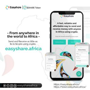 EasyShare.Africa Launches Platform Using Safe, Low Cost, Cryptocurrency Technology