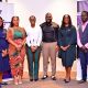 L-R: Beneficiary, Lagos Innovates Talent Development Programme, Abiola Ogunbajo; Head, Startups, Lagos Innovates, Ireayo Oladunjoye; Head, Corporate Services, Honeywell Group, Tomi Otudeko; Chief Executive Officer, Dataleum, Akinbode Roberts; Head, Governance and Sustainability, Honeywell Group, Yewande Giwa; Beneficiary, Lagos Innovates Talent Development Programme, Bamigbola Segun Ayoola, at the opening ceremony of the Lagos Innovates Programme on Tuesday, September 20, 2022.