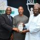 L-R: Director, Public Affairs, Nigerian Communications Commission (NCC), Mr. Reuben Mouka; Chief Operating Officer, Halogen Group, Dr. Wale Adeagbo and Director, New Media and Information Security, NCC, Dr. Alhassan Haru during the presentation of the 2022 Cybersecurity Award for Best Public Sector Organisation to NCC at the maiden Cybersecurity Merit Awards 2022 organised by Cybersecurity Experts Association of Nigerian in Lagos at the weekend.