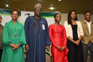  L-R: Dawn Dimowo, Manager, Government Affairs and Public Policy, Google Nigeria; Dr. Haru Alhassan, Director, New Media and Information Security (NMIS), Nigerian Communications Commission (NCC); Soniya Daiaveiga, Head, Digital Literacy, TechHer; Chiderah Ike-Okonkwo, Nigeria Data Protection Bureau (NDPB); Ajayi Festus, WebRangers alumni, during the 1st edition of the Web Rangers Nigeria Summit 2022 in Abuja recently.