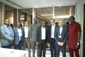 Mr. Youssef Abillama, Managing Partner (3rd right) Mr. Walid Bou Abssi, Country Manager of SHELT Cyber Immune Limited (2nd right), in company of business leaders and guests at the unveiling of SHELT Global Limited SOC and training academy in Lagos on February 16, 2024